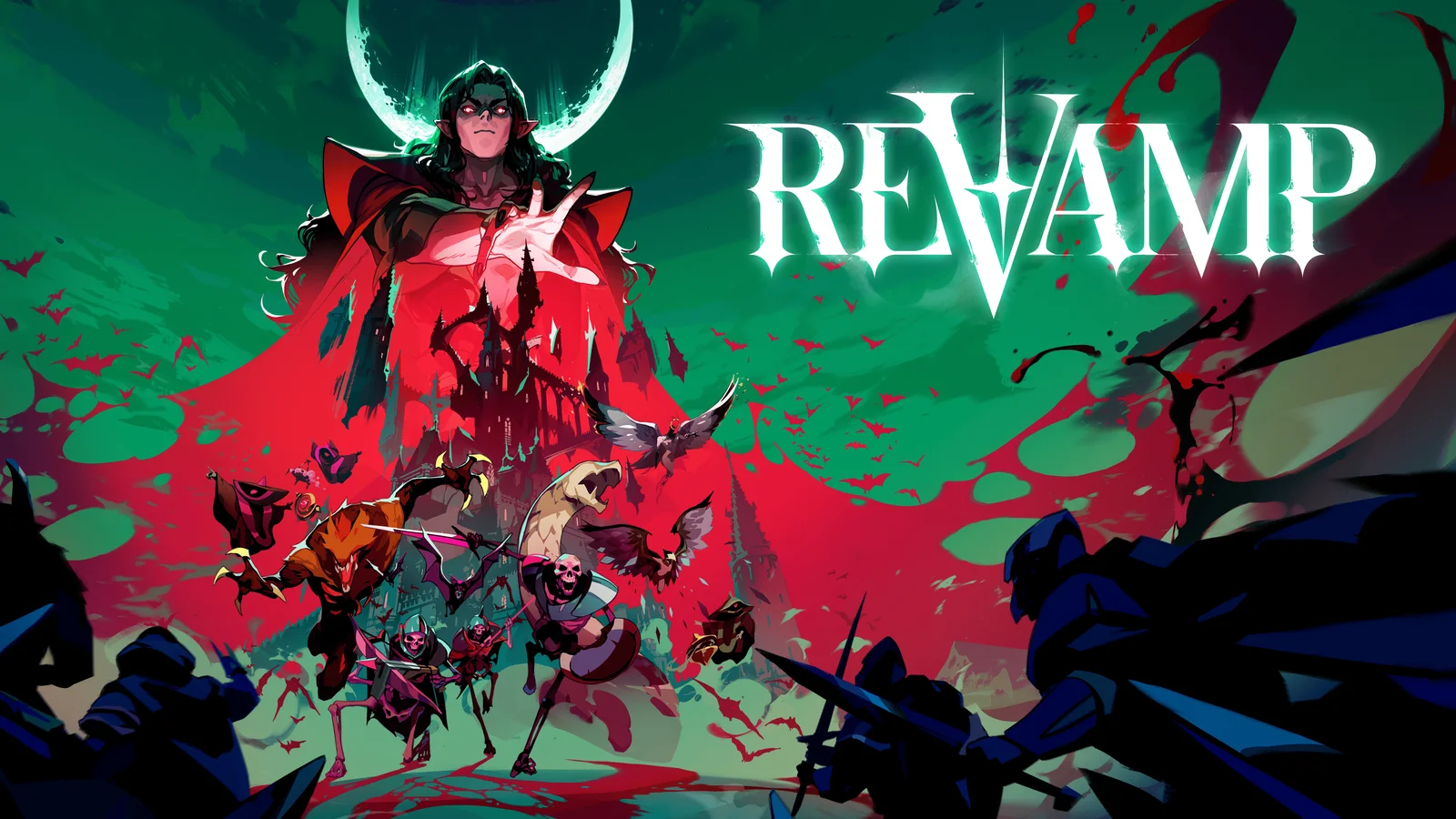《夜勤人》开发商新作《ReVamp》正式公布 —— 一款哥特风“Tower-Defensevania (塔防恶魔城)”，让你化身德古拉统治黑暗城堡