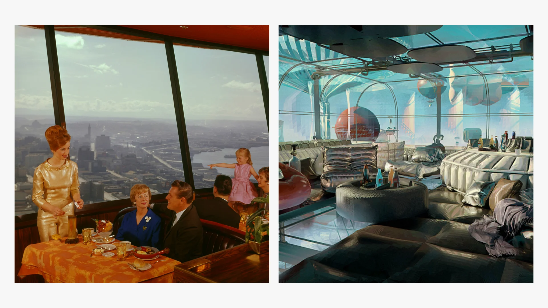 1962世博会（左）《明日方舟》（右）