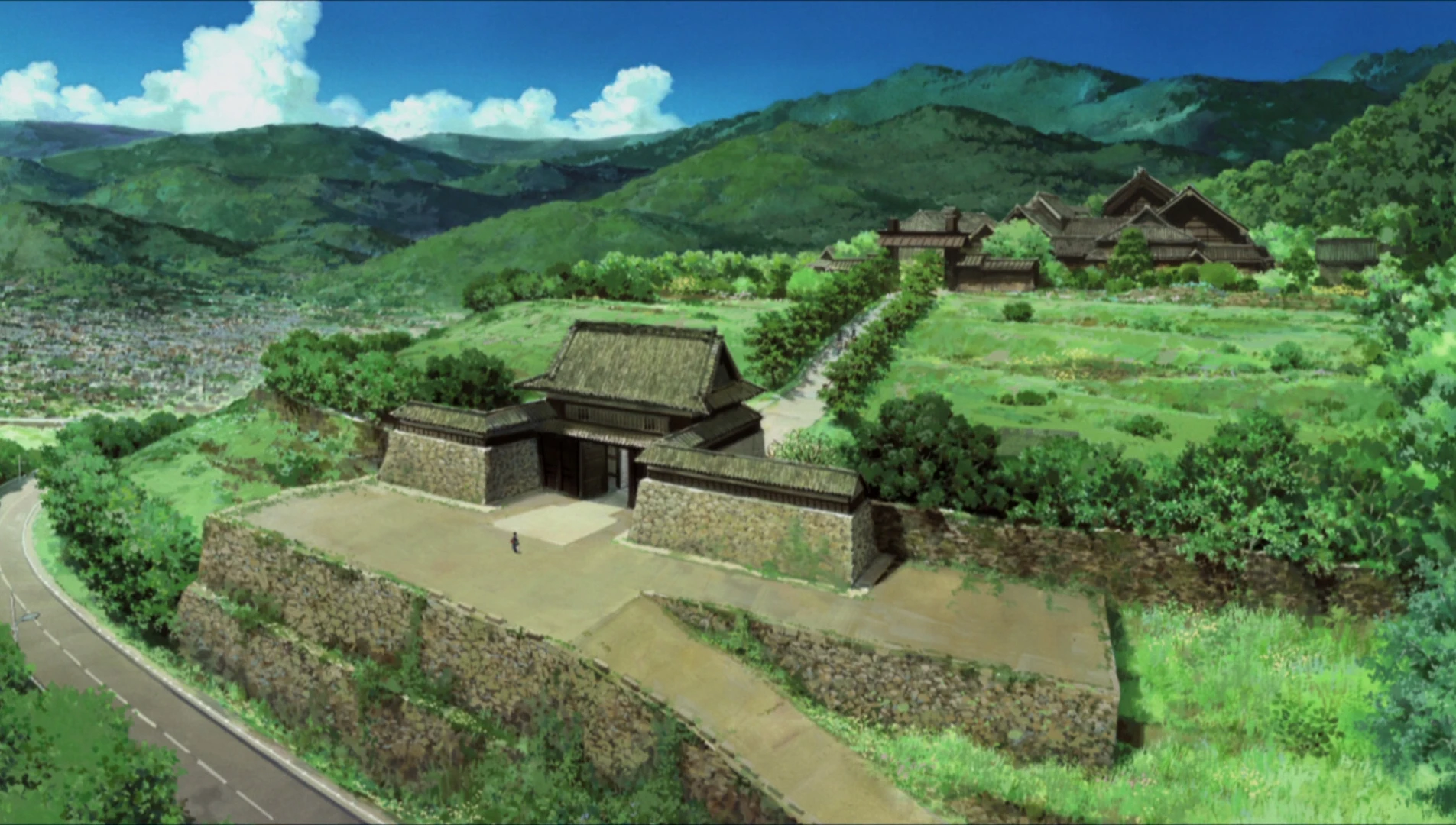 动画中阵内家的城邸与上田城的造型非常相似