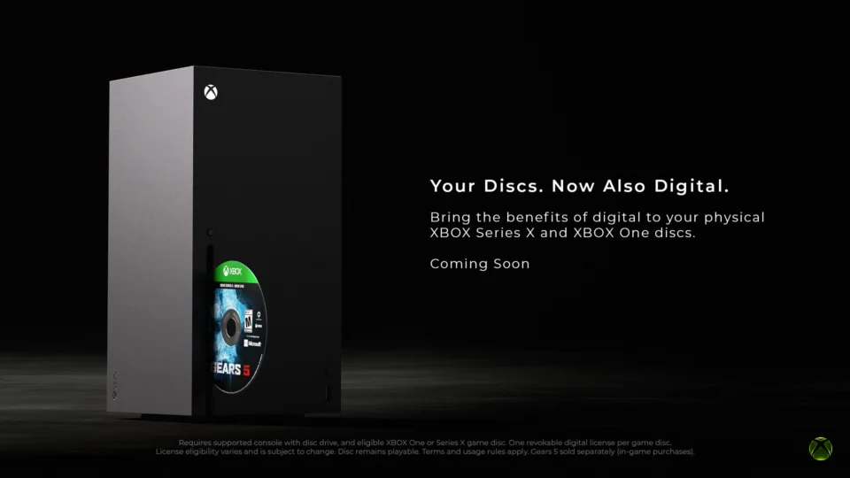 Xbox官宣光盘转数字版游戏功能，8月31日开启测试