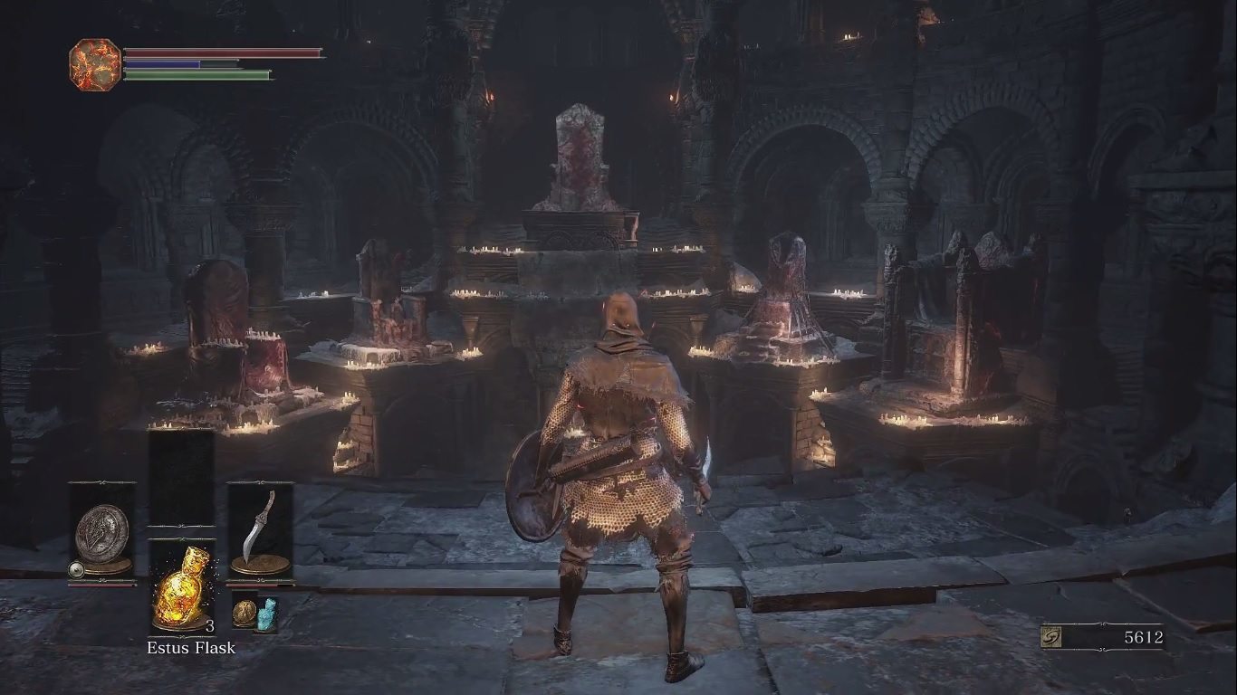 傳火祭祀場的中央區域讓玩家感覺到自己對整個空間具有控制權