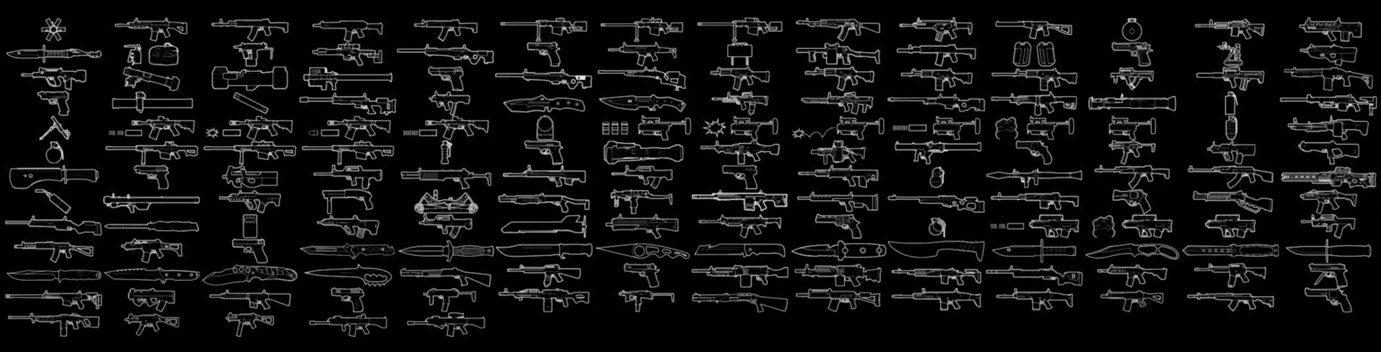《战地4》武器图标，均为具象图标