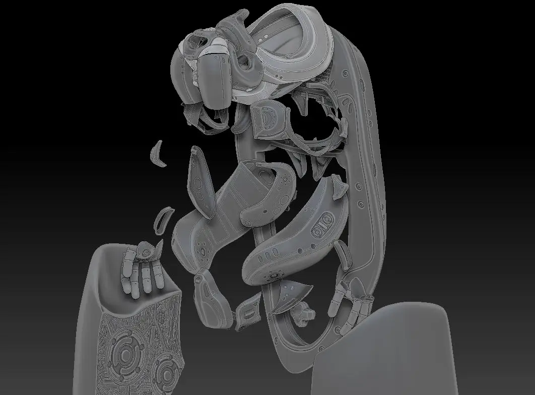 导入Zbrush添加细节雕刻