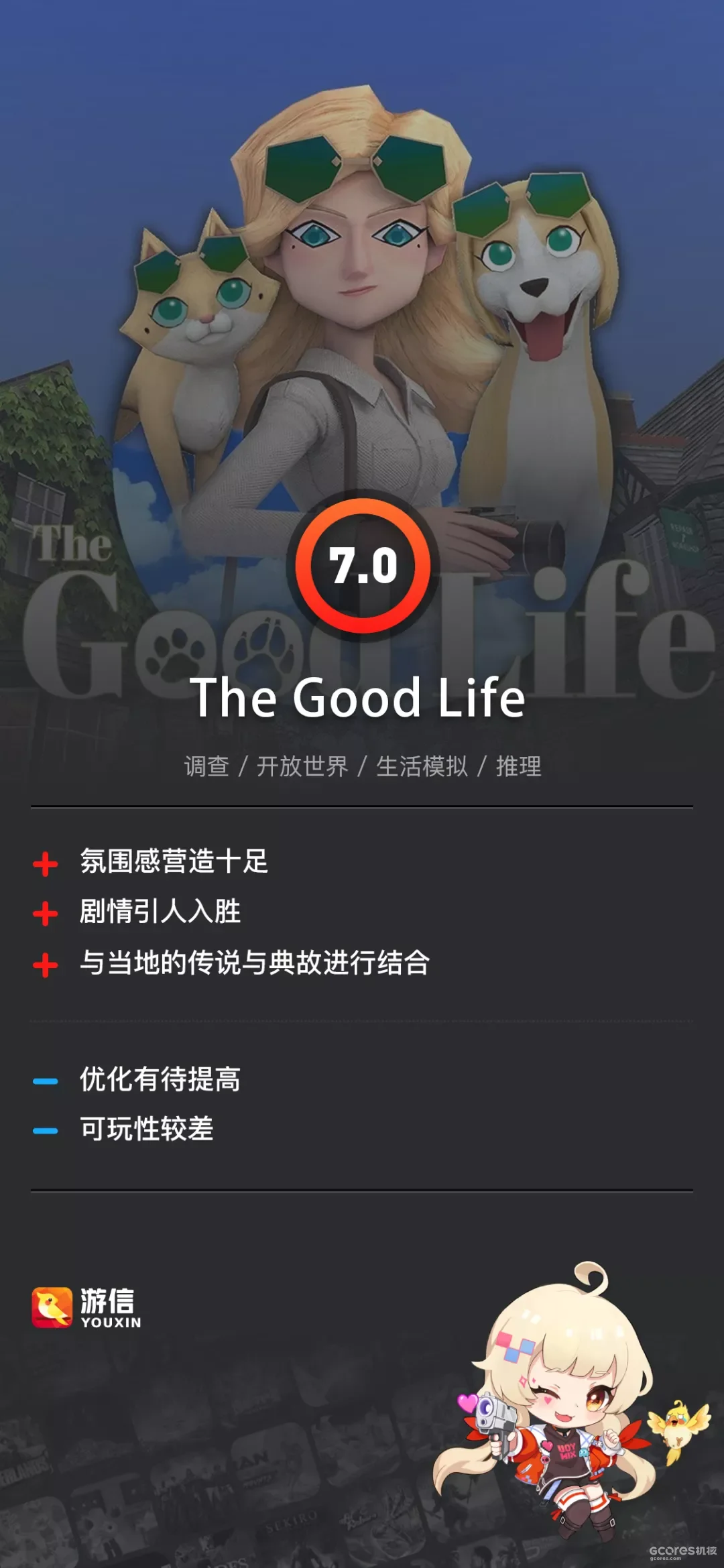 《The Good Life》:变身猫狗、拍照还债,一部故事精彩的生活模拟类游戏的图片 《The Good Life》:变身猫狗、拍照还债,一部故事精彩的生活模拟类游戏