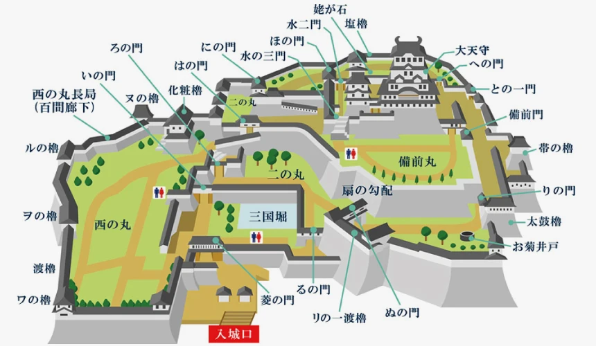 姬路城平面图