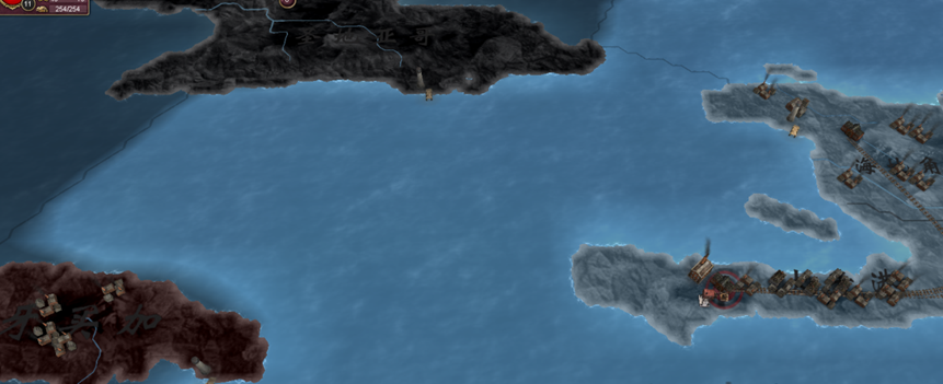 雖然《維多利亞2》的建模實在粗糙，但左上角的古巴、左下角的牙買加和右邊的海地形成了肉眼可見的鮮明對比，太子港工廠鋪得密密麻麻，另外兩個島上卻好像什麼都沒發生。