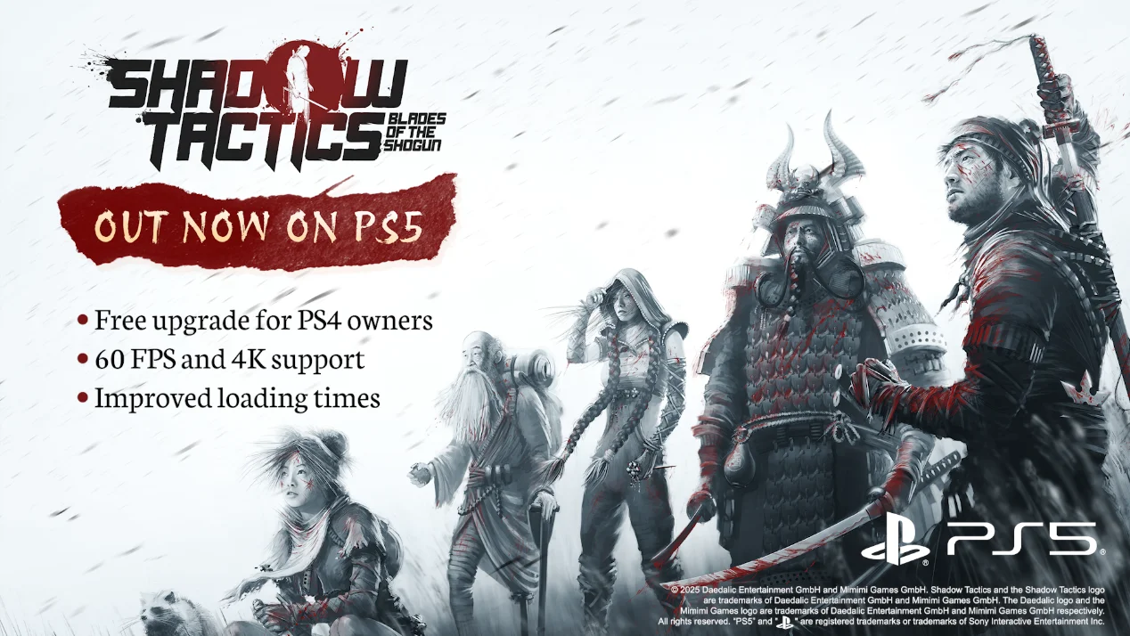 好评如潮经典策略潜行《影子战术：将军之刃》登陆 PS5