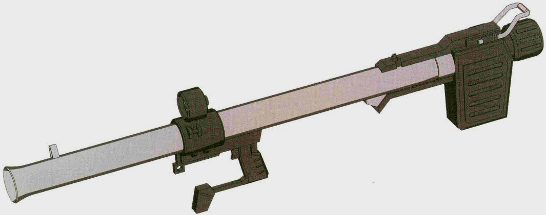 HB-L-03/N-TSD无后坐力炮。基本上完全继承了RX-78所用的XHB-L-03无后坐力炮的设计。能发射多种弹药。因为弹药飞行速度问题，一般主要用于对付低速或固定的硬目标。