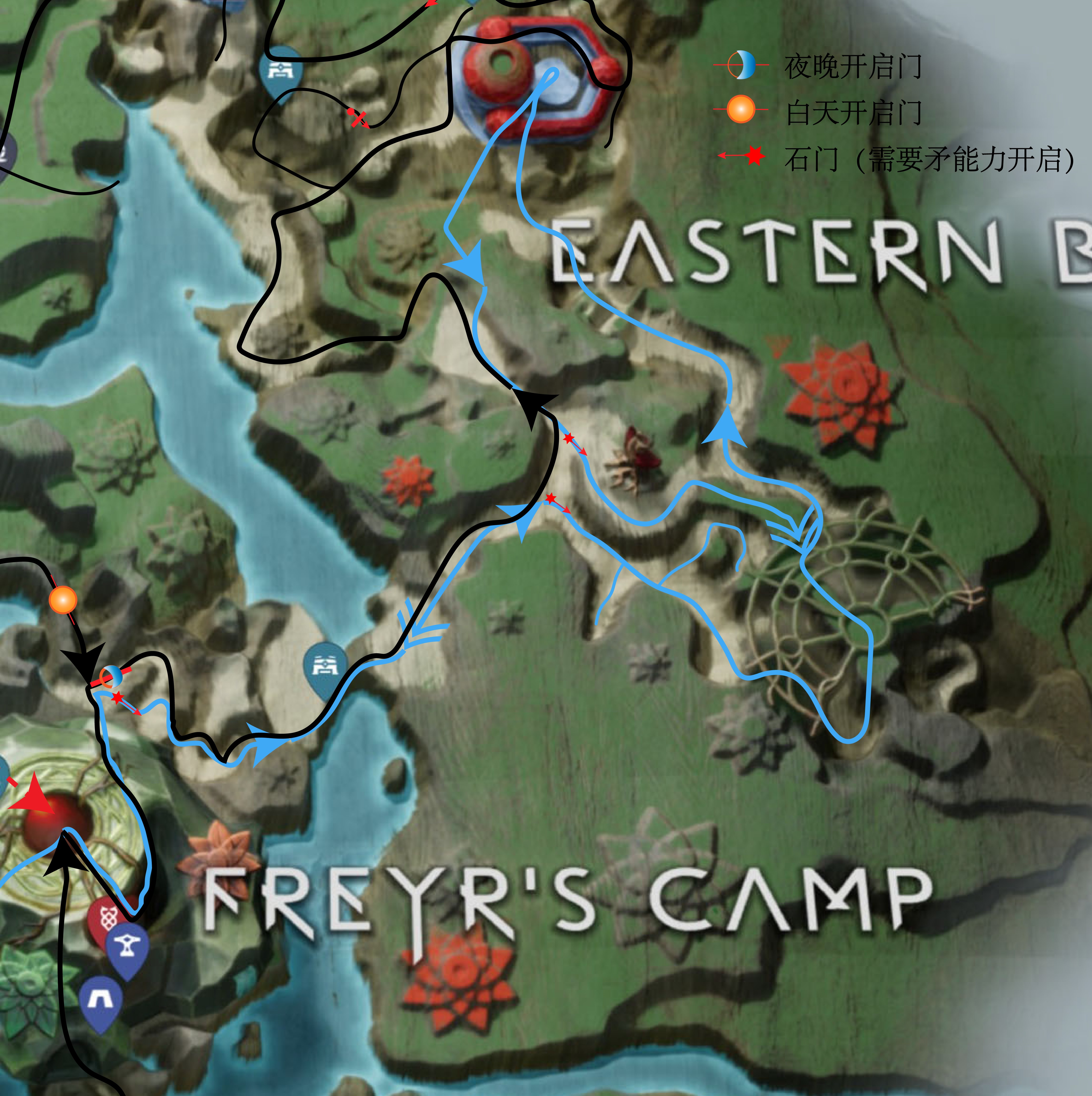 华纳海姆“清算”与“日月之狼”任务路线图重合部分