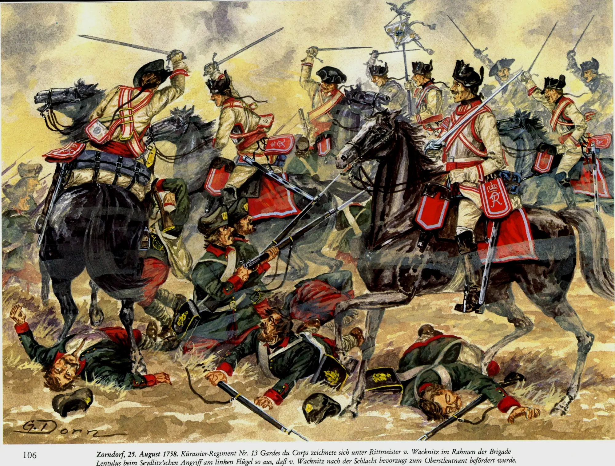 曹恩道夫之战中，塞德利茨的骑兵横扫了俄军步兵