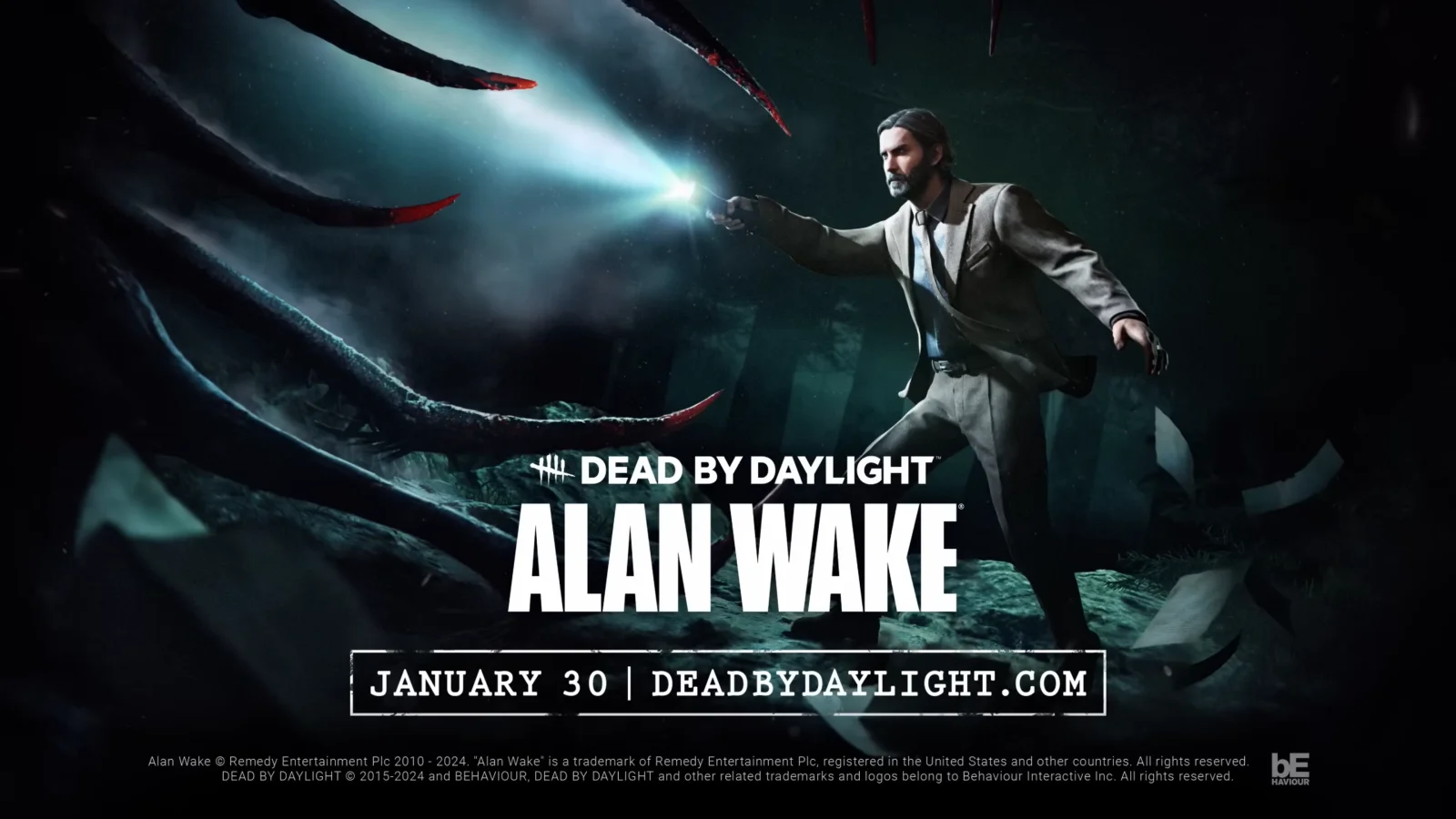 《黎明杀机》公布最新联动DLC，《心灵杀手》主角Alan Wake即将加入逃生者阵营