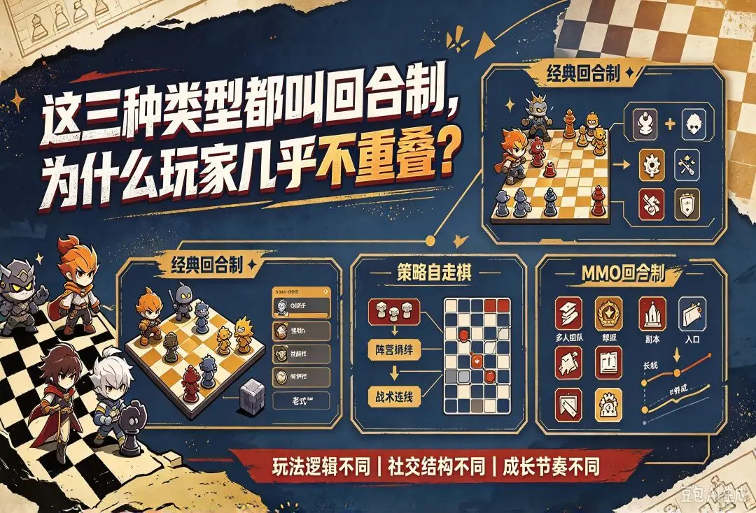 这三种类型都叫回合制，为什么玩家几乎不重叠