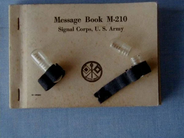 配套绑在信鸽腿上的微型信筒和写信用的笔记本