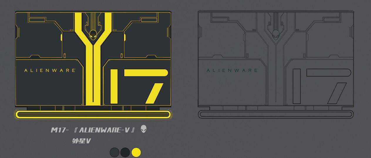 Alienware &《赛博朋克2077》笔记本贴纸设计图分享