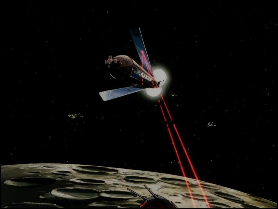 UC 0083年11月11日10:40，月面都市的管理者如迪拉兹计划中所料，用轨道运输激光点燃了殖民卫星的推进剂。Island Ease在推进器加速下脱离了月球引力影响，转向坠落地球的路线。