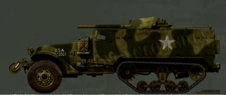诺曼底战场服役的M3火力支援车