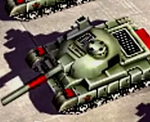 战斗大师坦克，汉化一般叫“战神坦克”，59魔改主战坦克，五个聚一起可以激发士气提高输出，为了游戏平衡不能和步兵混编，高士气下是三族最强主战坦克
