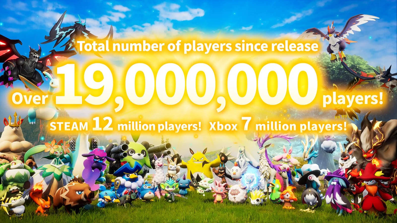 【更新】《幻兽帕鲁》玩家总数已突破1900万