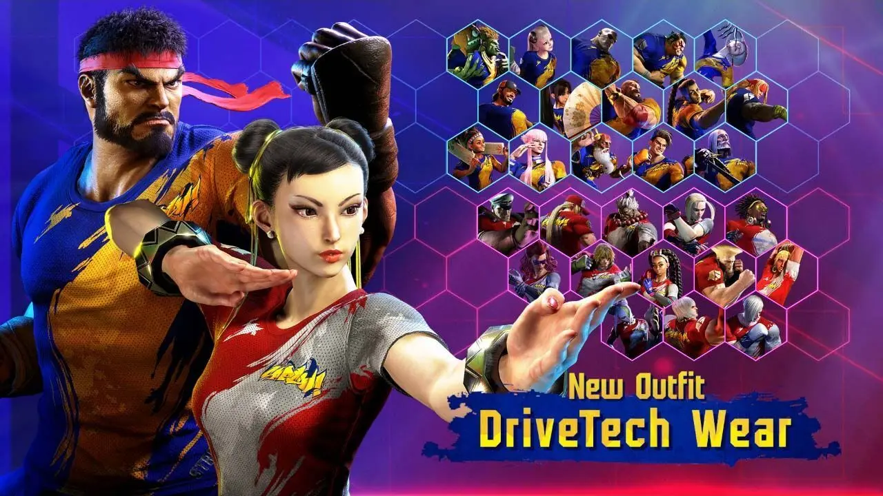 《街霸6》全角色新服装“DriveTech运动服””将于5月28日免费推出