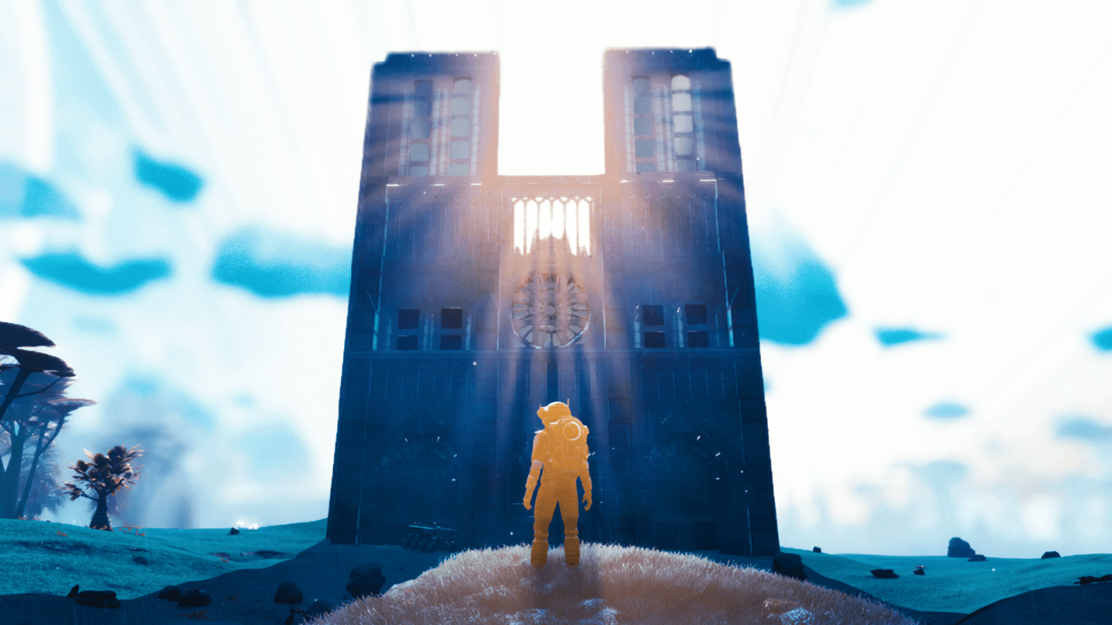 为了表达惋惜之情，玩家在《无人深空》中重建了巴黎圣母院双塔