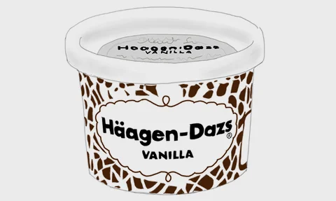 1985年的哈根达斯香草冰淇淋包装