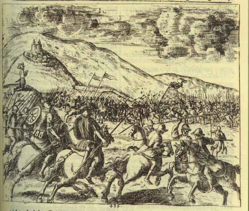 约翰·魏克哈德·冯·瓦尔瓦索尔 (Johann Weikhard von Valvasor) 所著的《冷河之战》(1689 年)