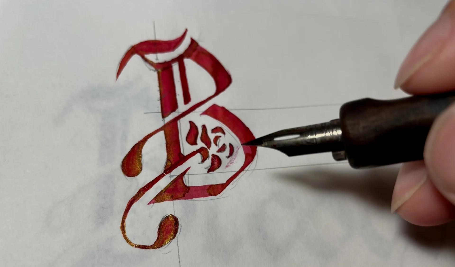 然后拿细尖笔增加一些细节，完成，是不是很简单呢（棒读）