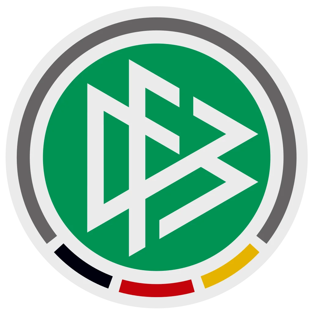 德国足协的Logo，其实就是将德语缩写DFB融入到了三角结的外形设计当中，算是另一种外形吧