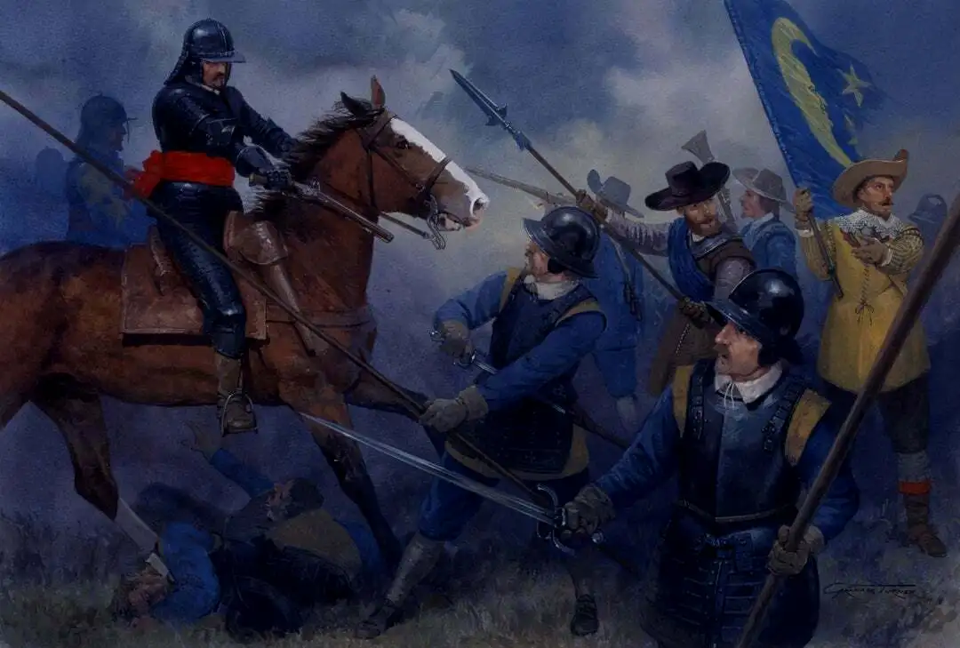 吕岑之战中瑞典蓝旅被神罗胸甲骑兵突破