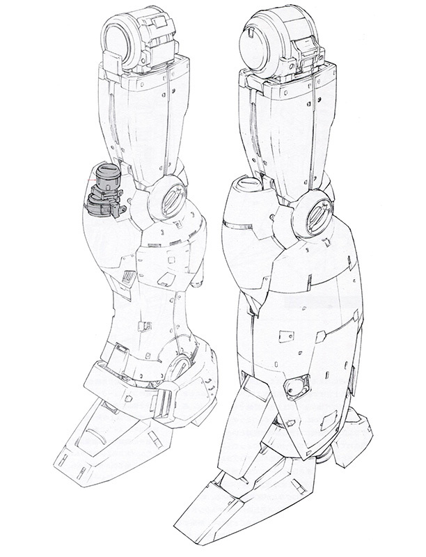 RX-78GP01Fb小腿部位增加了大型的附加结构，外形因此更加庞大。附加结构中除了小腿的辅助推进器喷口外，最重要的就是增加的推进剂槽。
