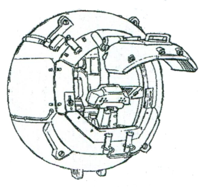 整个驾驶舱包裹在球形装甲结构下。紧急情况下，内部的球形驾驶舱能整个弹出以作为逃生系统。这一设计也成为日后标准化球形驾驶舱的技术雏形。