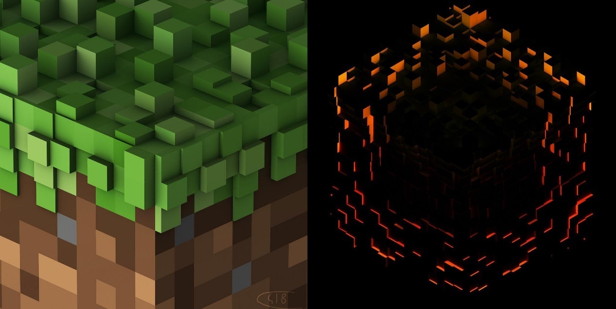 《Minecraft - Volume Alpha》與《Minecraft - Volume Beta》的封面