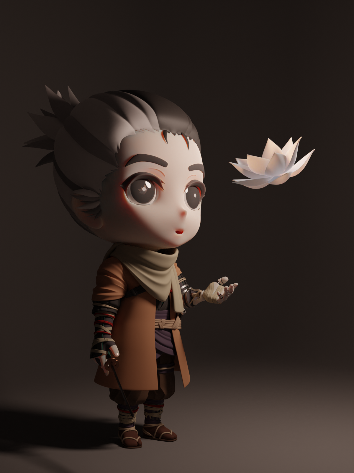 给朋友做了个《只狼》小粘土人（伪）