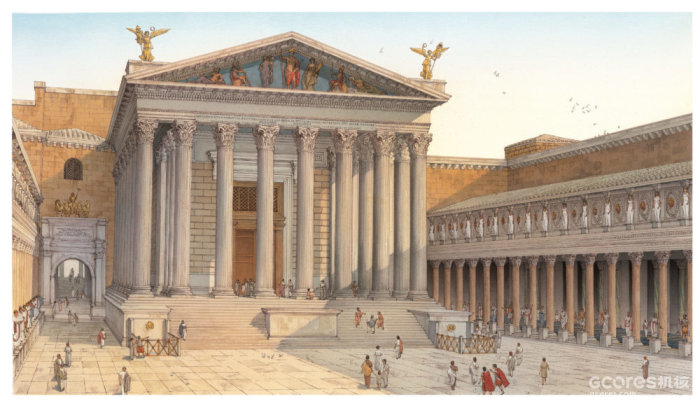 罗马城的马尔斯神庙（还原想象图）
