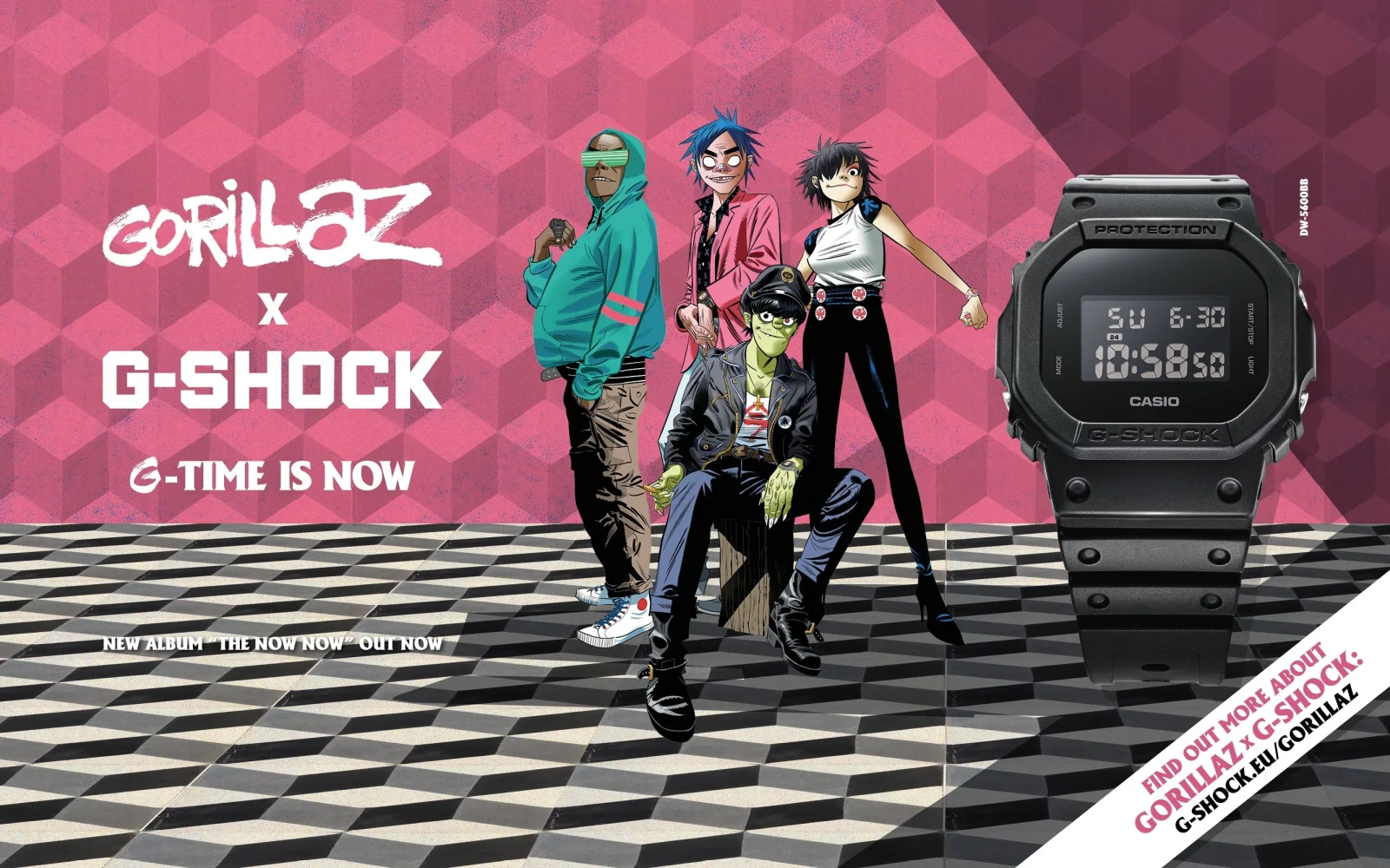 G-Shock联动Gorillaz乐队推出限量手表（多图）