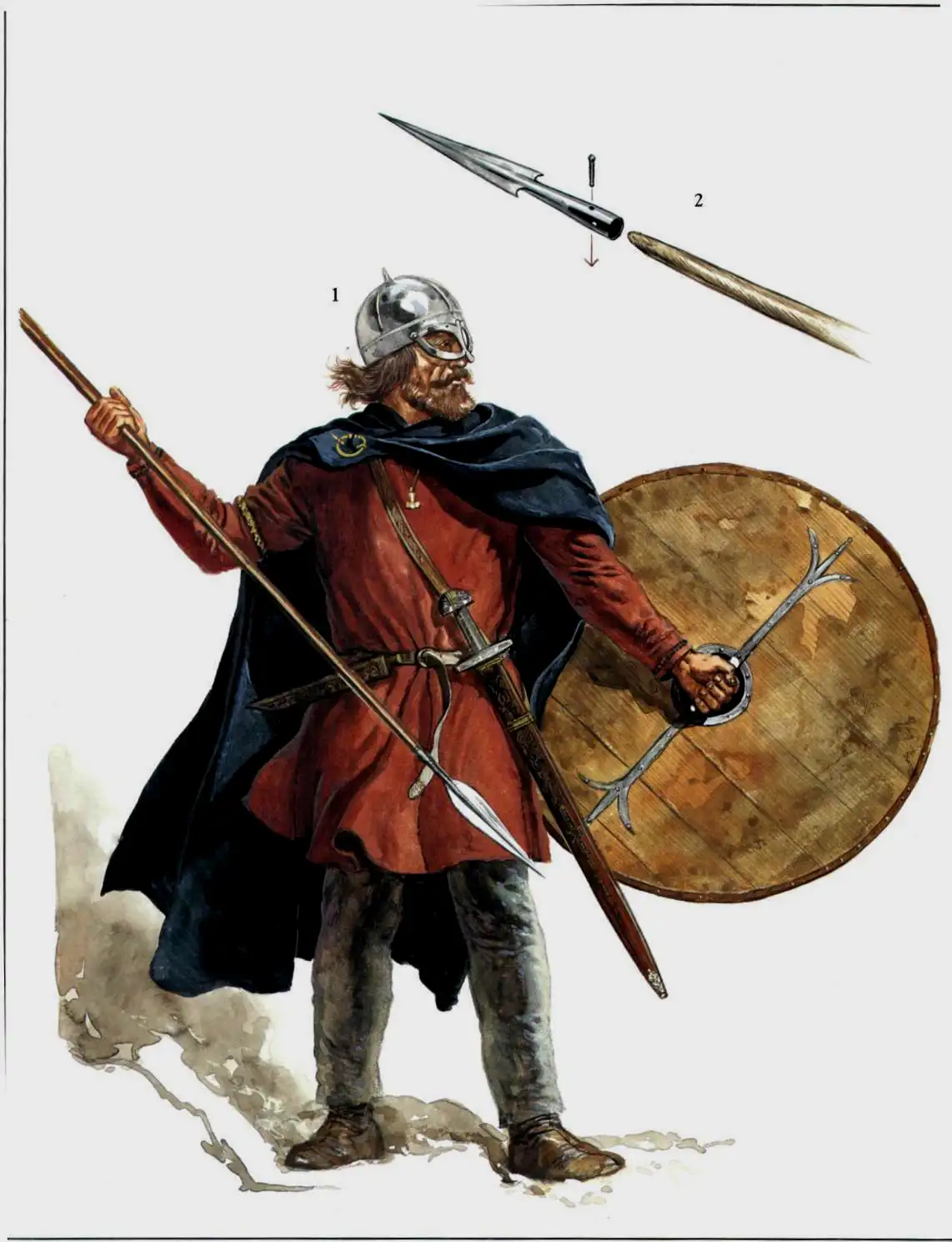 复原的维京矛兵，8-9世纪
