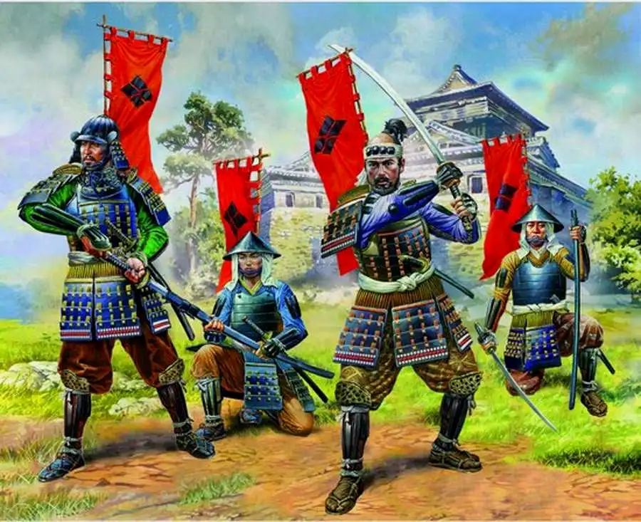 手握野太刀的武士