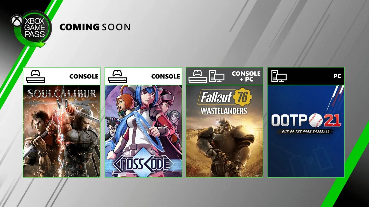 XGP七月游戏更新，《辐射76》、《灵魂能力6》共四款游戏加入