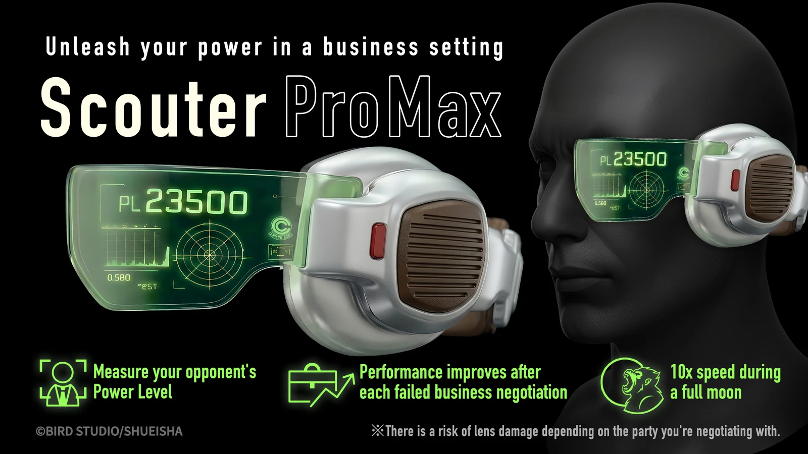 《龙珠》次世代可穿戴设备“Scouter Pro Max” 将于4月1日开始预购