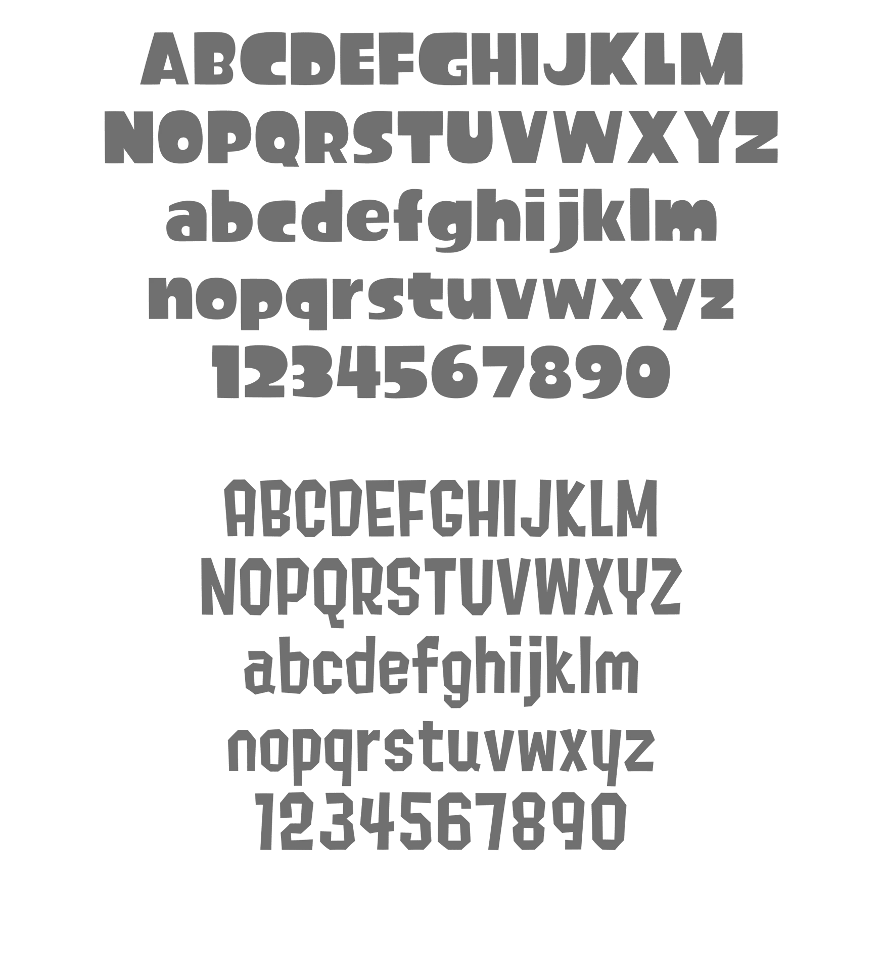 上：Splatoon 标题字体，下：Splatoon 正文字体