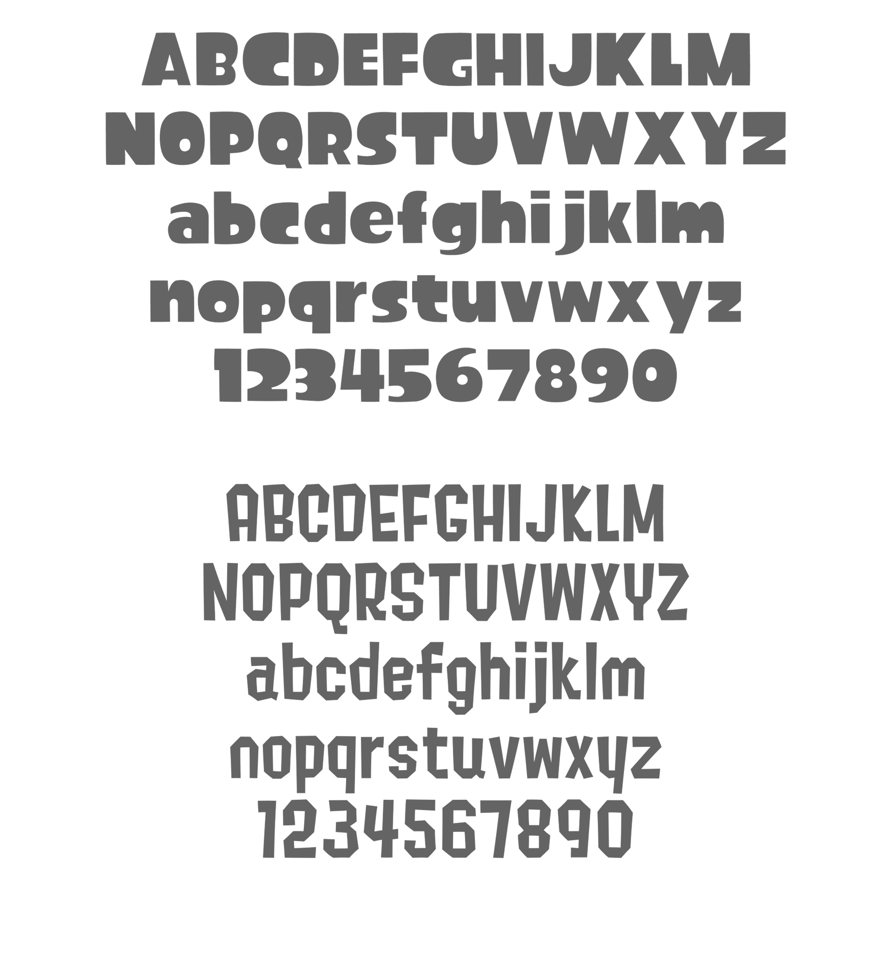 上：Splatoon 标题字体，下：Splatoon 正文字体