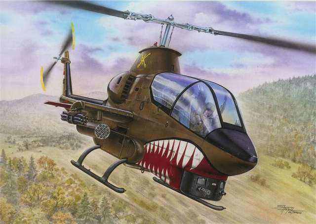 当然，此时美军装备的诸如AH-1早期型等轻型武装直升机因为武装问题也确实缺少对付Mi-24之类的苏联武装直升机的能力。