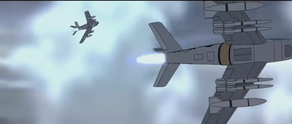 动画中的F-86佩刀战机