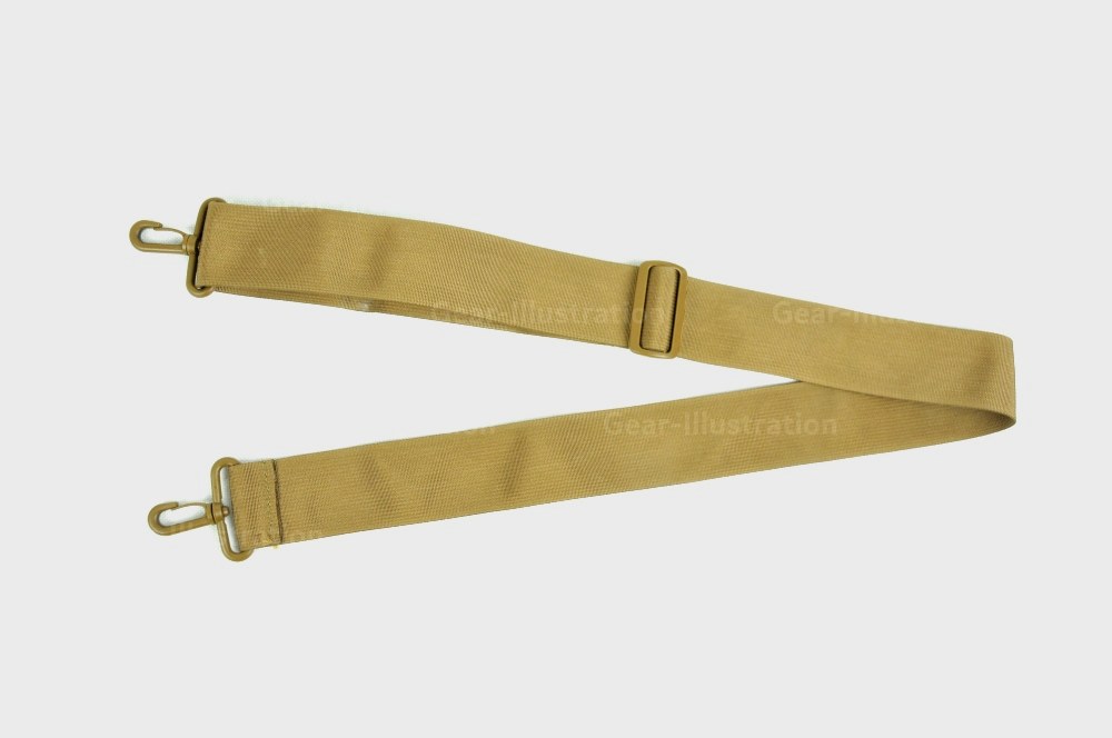 更常见的是这种两头挂钩的背带。虽然背带可以开环，但因为有扣具，如果不具备缝纫条件就无法在背带上穿入新的扣具