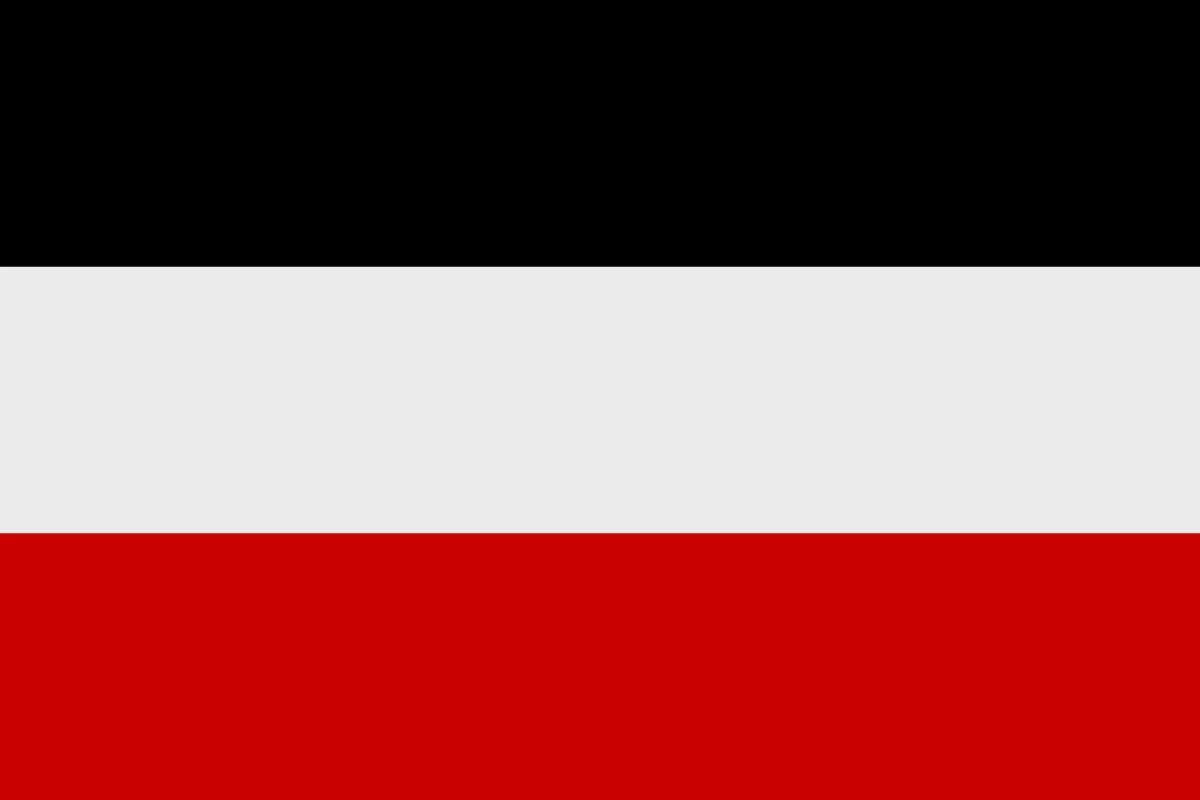德意志帝国（第二帝国）旗帜，红白黑三种配色和第三帝国旗帜是一致的