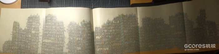 九龙城寨完整的横截面图