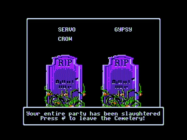 Apple II 画面之“你挂了”
