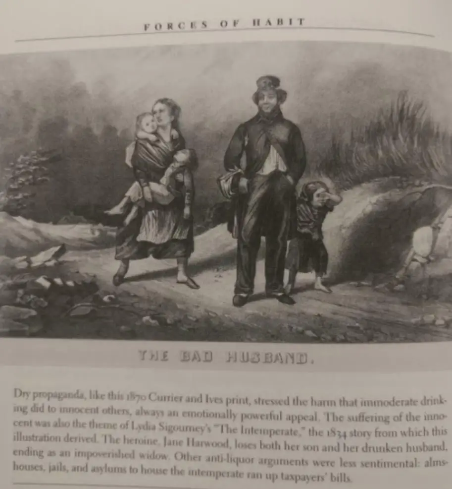坏丈夫。美国石版画家柯里尔与艾夫斯1870年制作的戒酒宣传画
