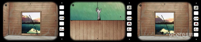 《逃离方块：锈湖》中，玩家需要在同一位置不停钓鱼寻找线索，重复多次后会突然钓上一具尸体