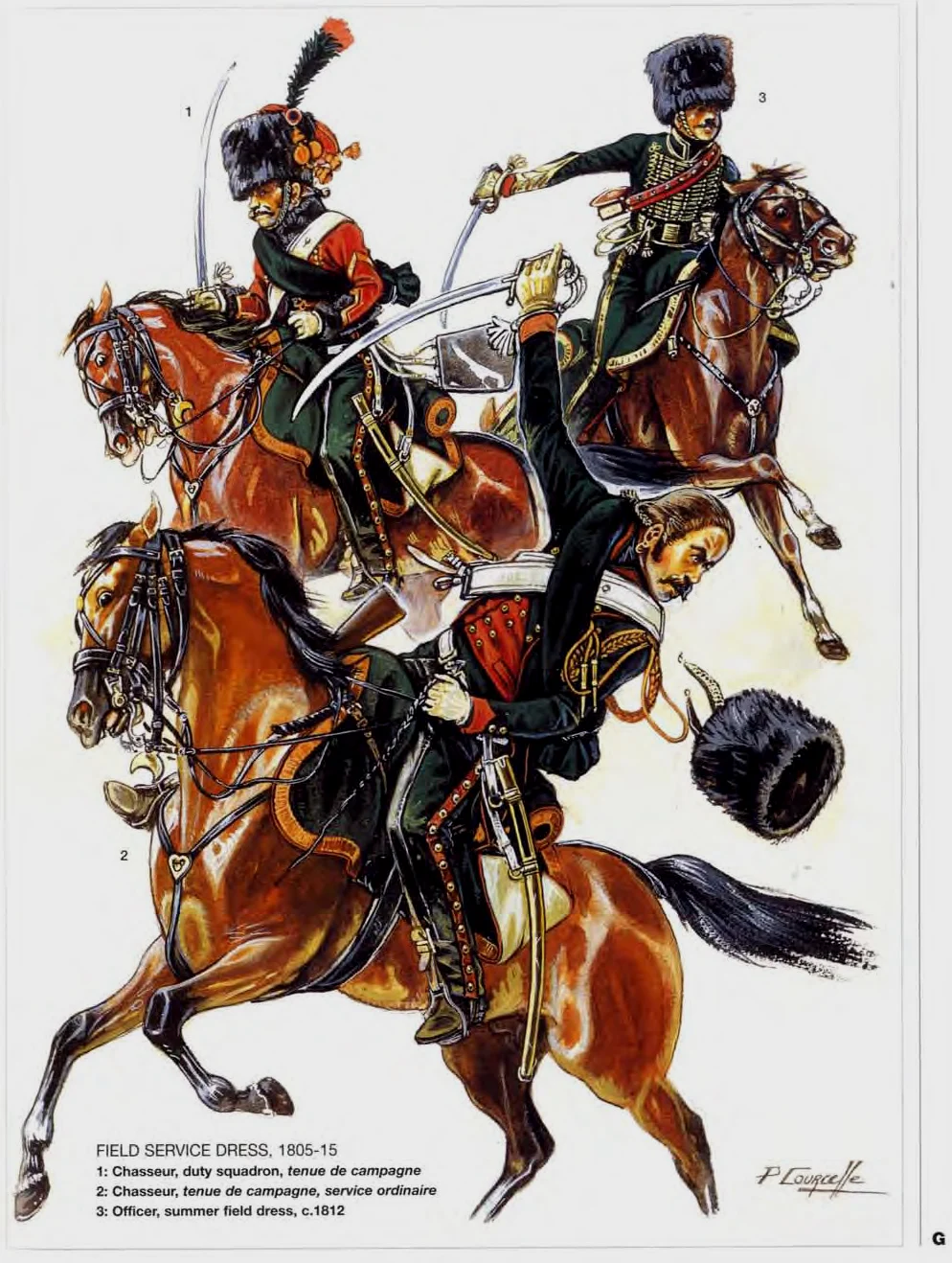 拿破仑的猎骑兵，其职能和骠骑兵类似，但是他们的风格和服装都没有那么张扬